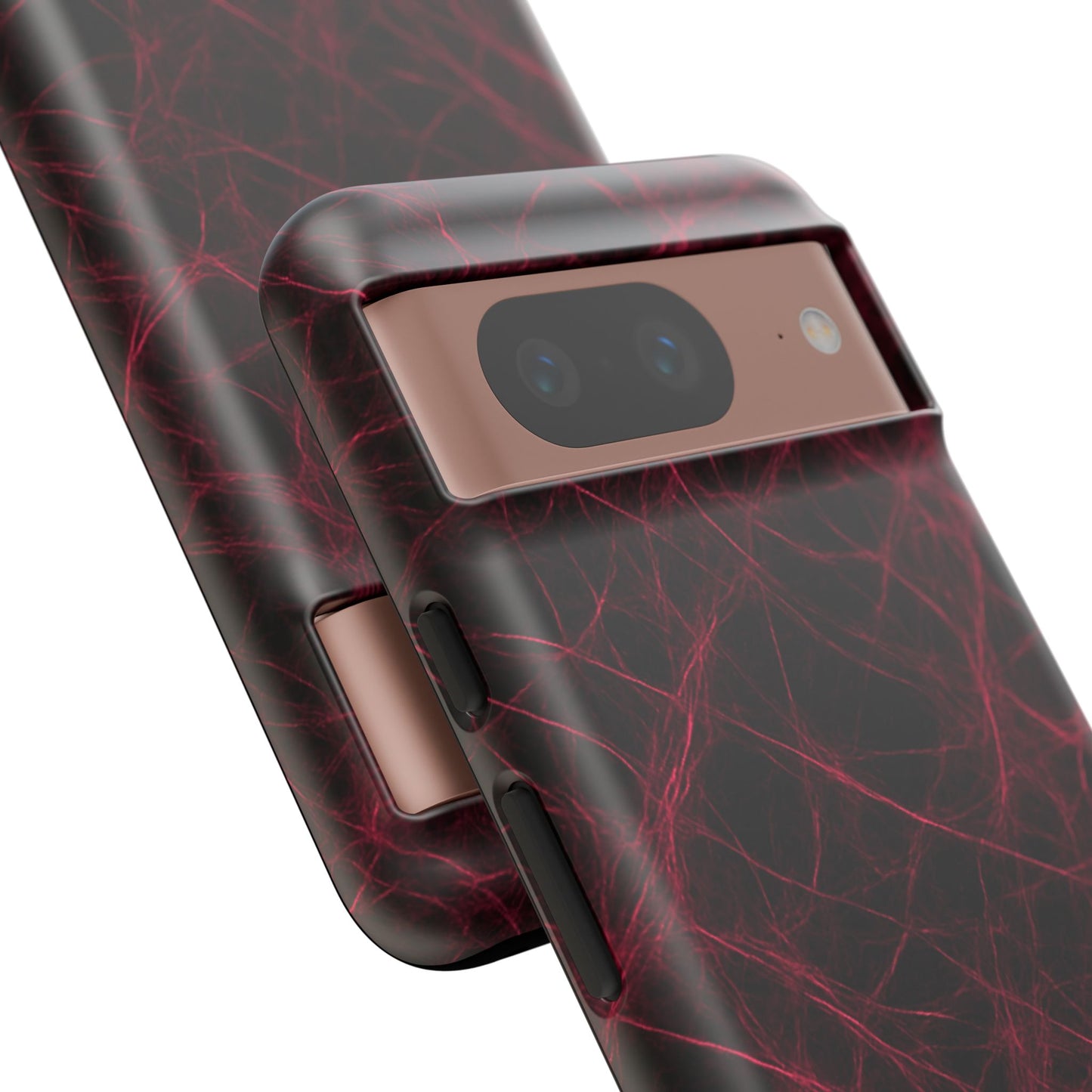 Crimson Synapse – Impact-Resistant Tough Phone Case for iPhone, Samsung & Google Pixel | NecroGrip
