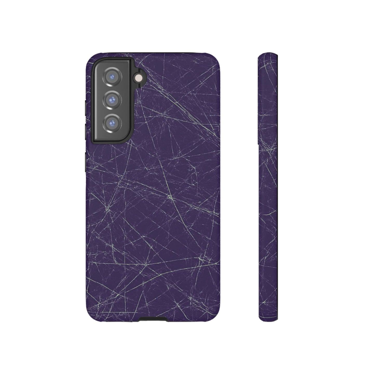 Fragmented impact-resistant phone case with cracked-glass design by NecroGrip.