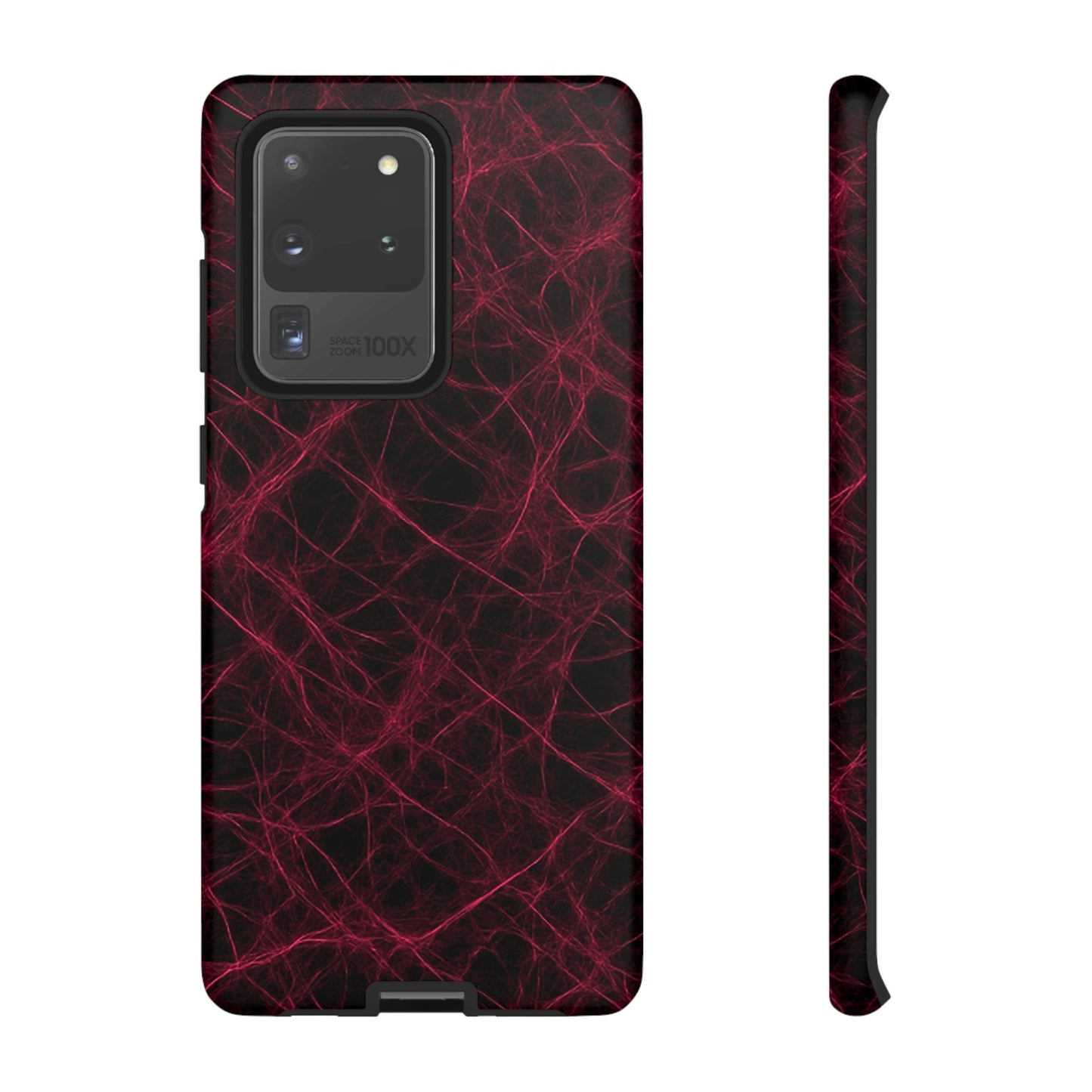 Crimson Synapse – Impact-Resistant Tough Phone Case for iPhone, Samsung & Google Pixel | NecroGrip