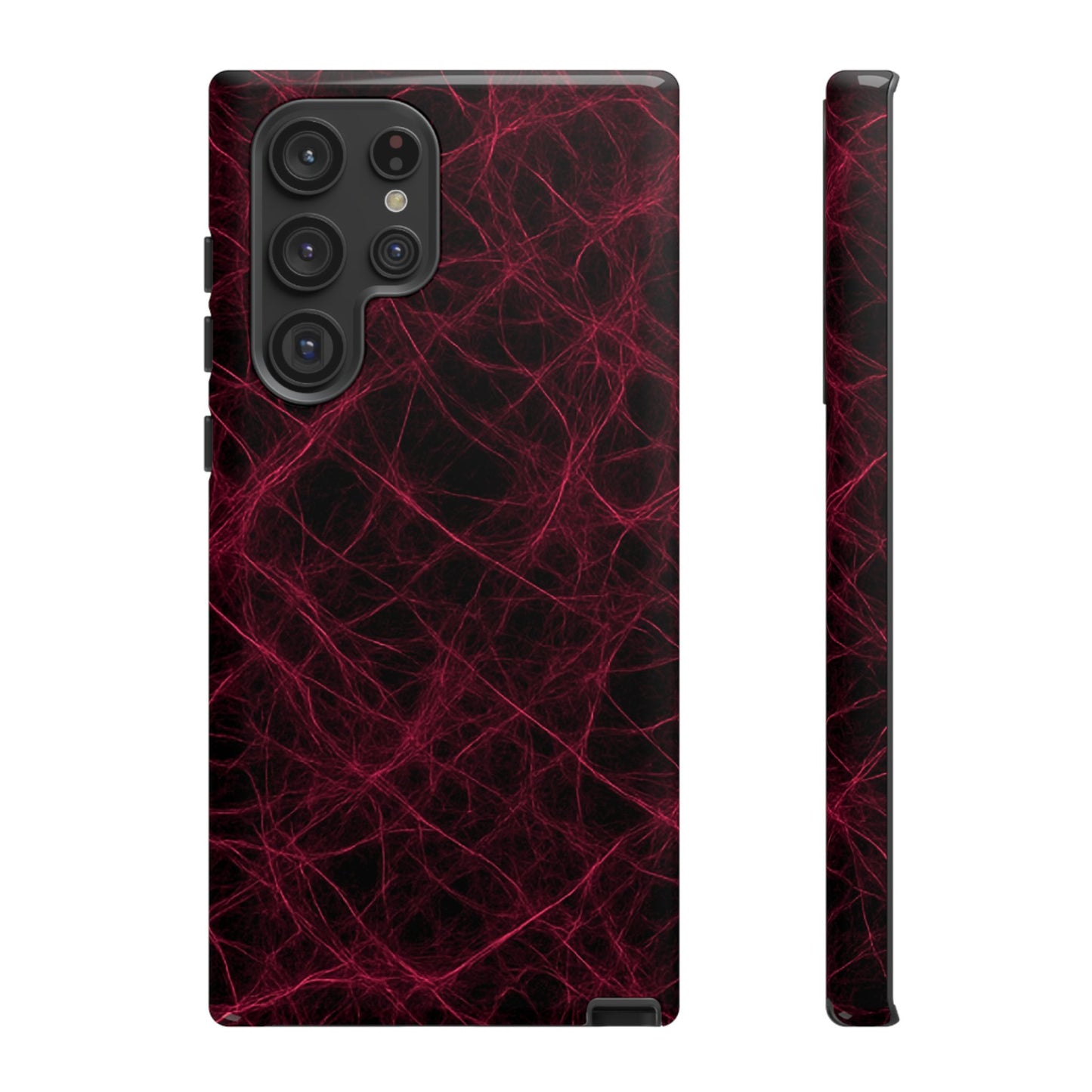 Crimson Synapse – Impact-Resistant Tough Phone Case for iPhone, Samsung & Google Pixel | NecroGrip