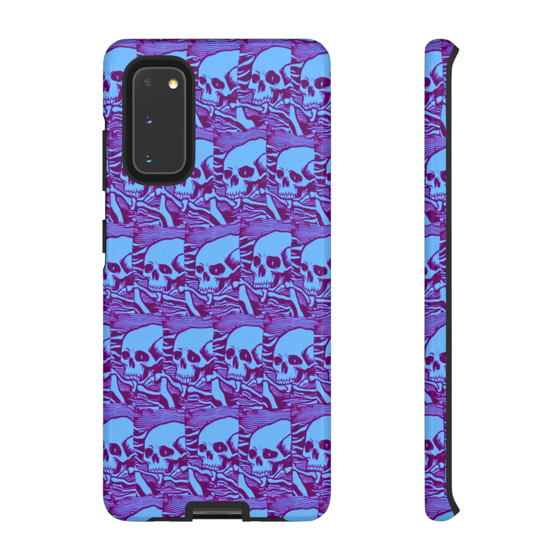 Phone Cases - Cool Blue Pile of Bones - NecroGrip 