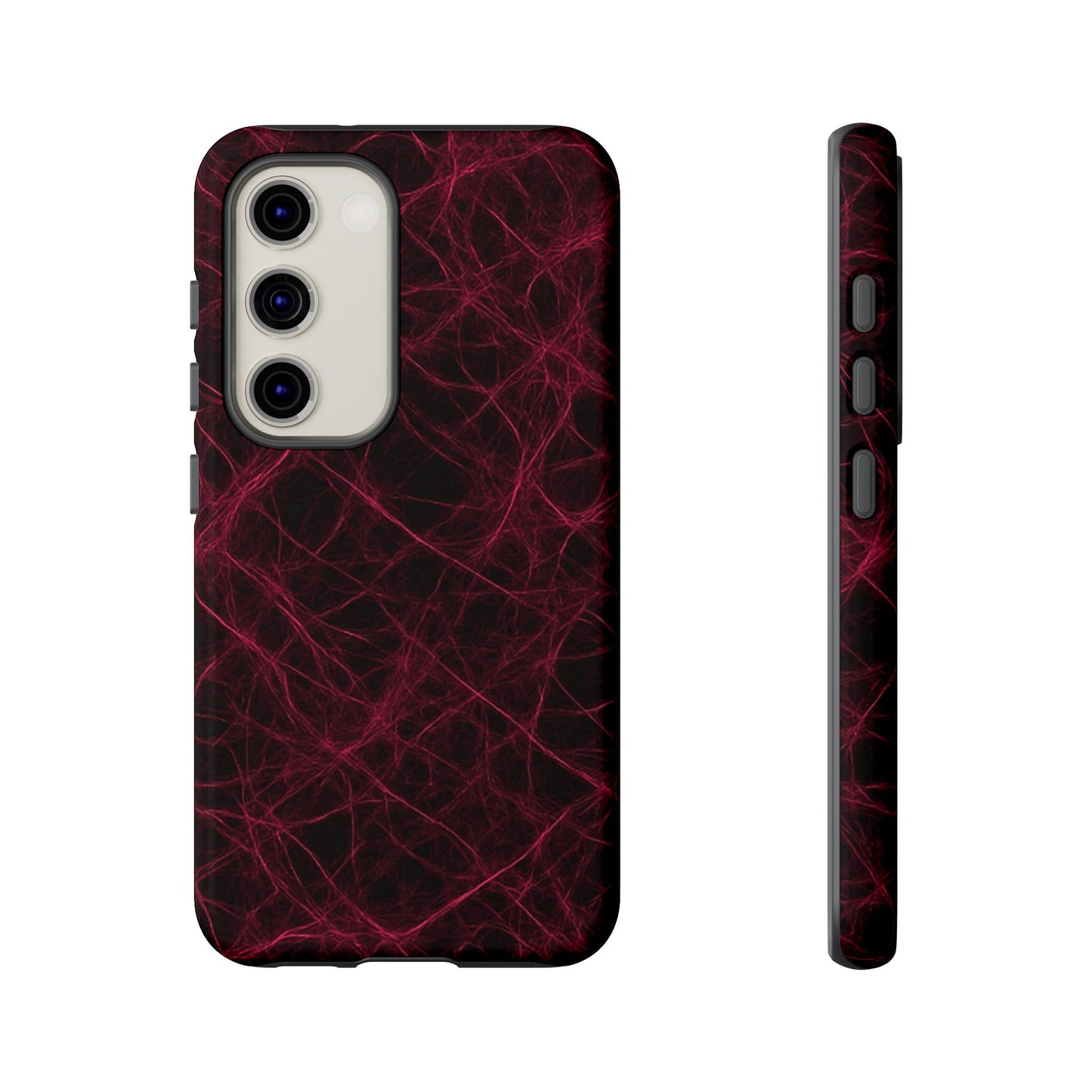 Crimson Synapse – Impact-Resistant Tough Phone Case for iPhone, Samsung & Google Pixel | NecroGrip