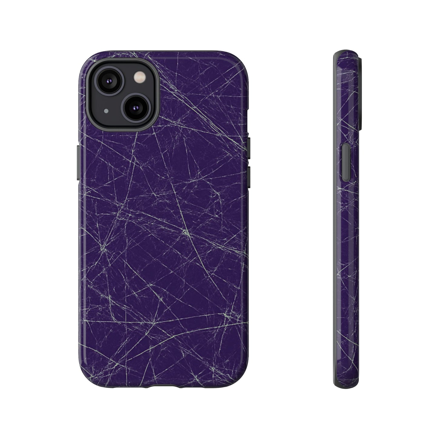 Fragmented impact-resistant phone case with cracked-glass design by NecroGrip.