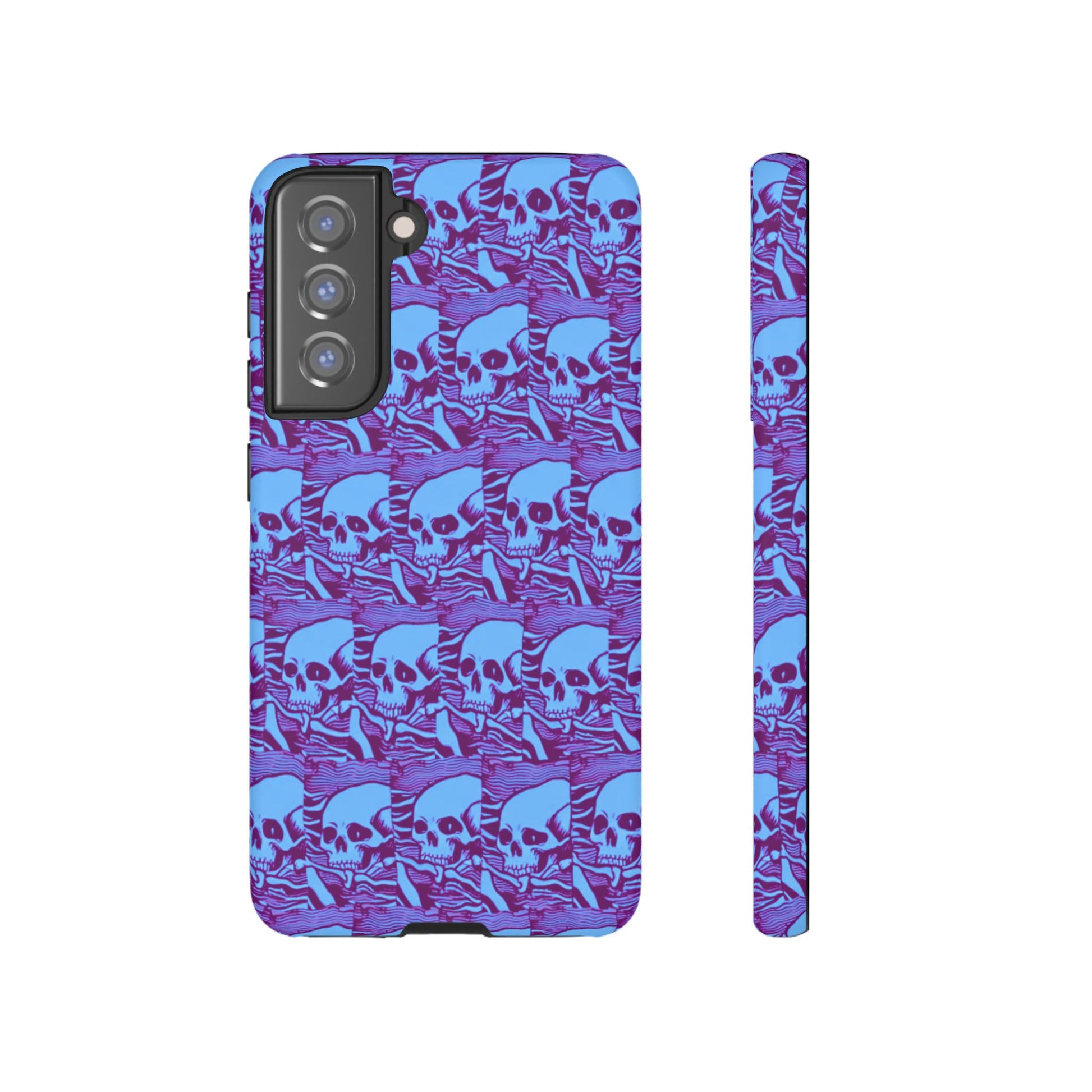 Phone Cases - Cool Blue Pile of Bones - NecroGrip 