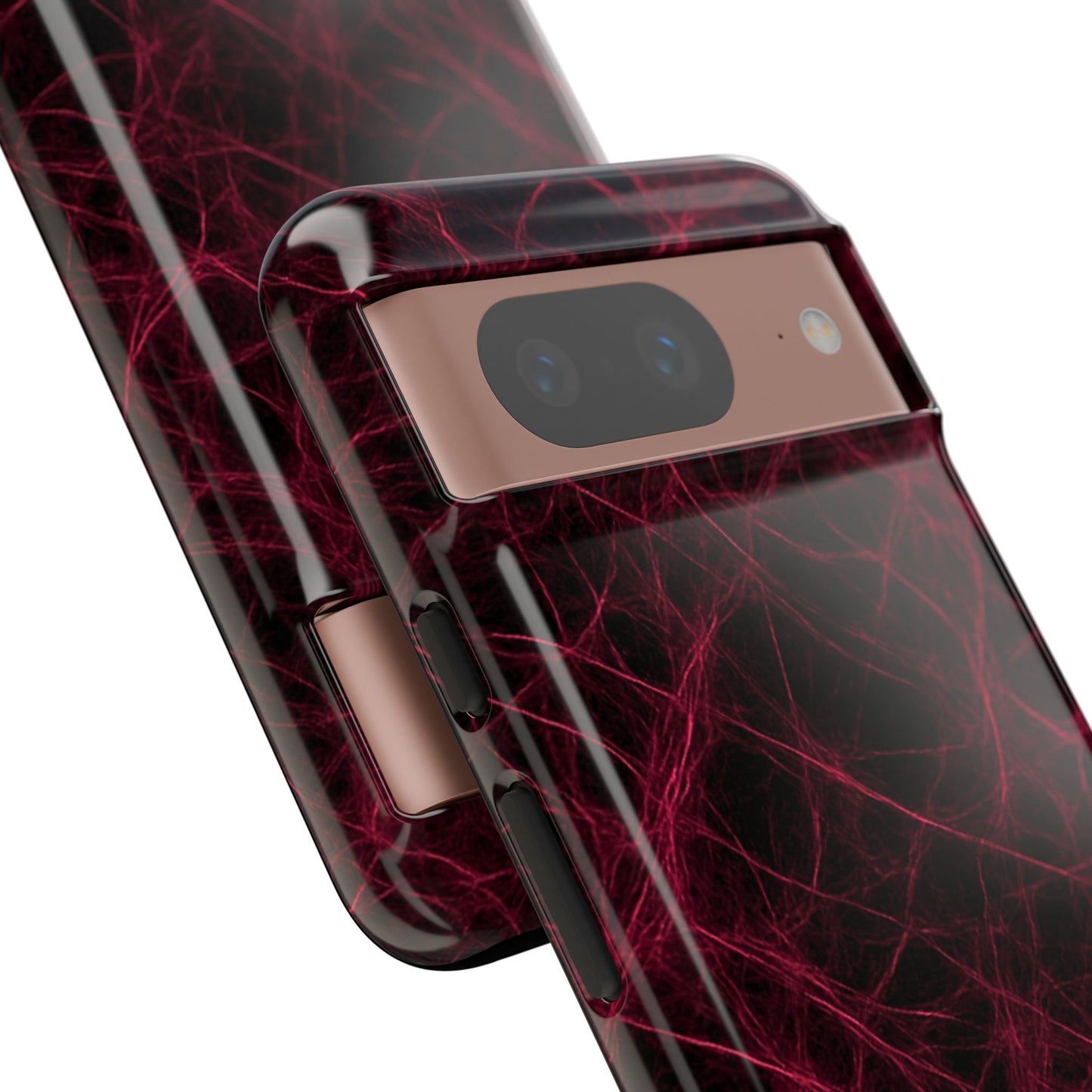 Crimson Synapse – Impact-Resistant Tough Phone Case for iPhone, Samsung & Google Pixel | NecroGrip