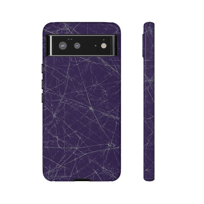 Fragmented impact-resistant phone case with cracked-glass design by NecroGrip.