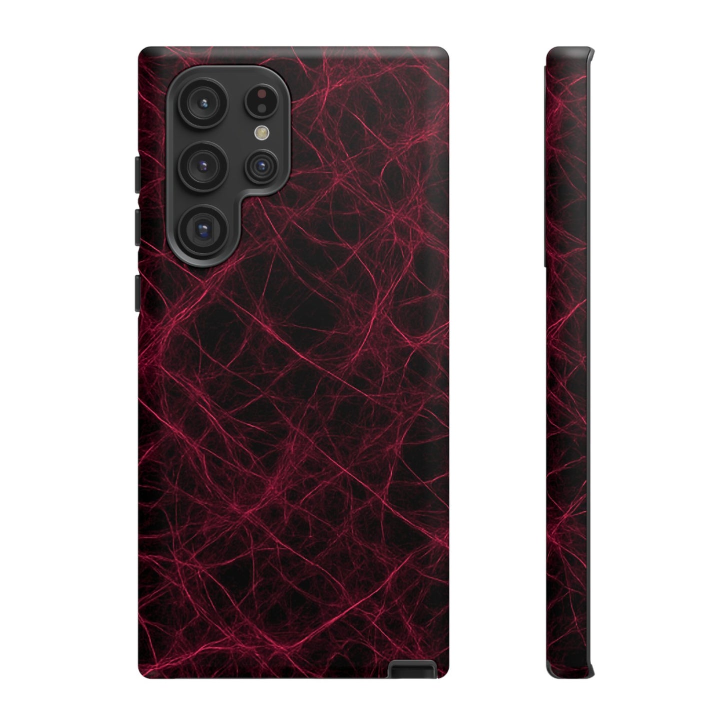 Crimson Synapse – Impact-Resistant Tough Phone Case for iPhone, Samsung & Google Pixel | NecroGrip