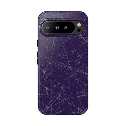 Fragmented impact-resistant phone case with cracked-glass design by NecroGrip.
