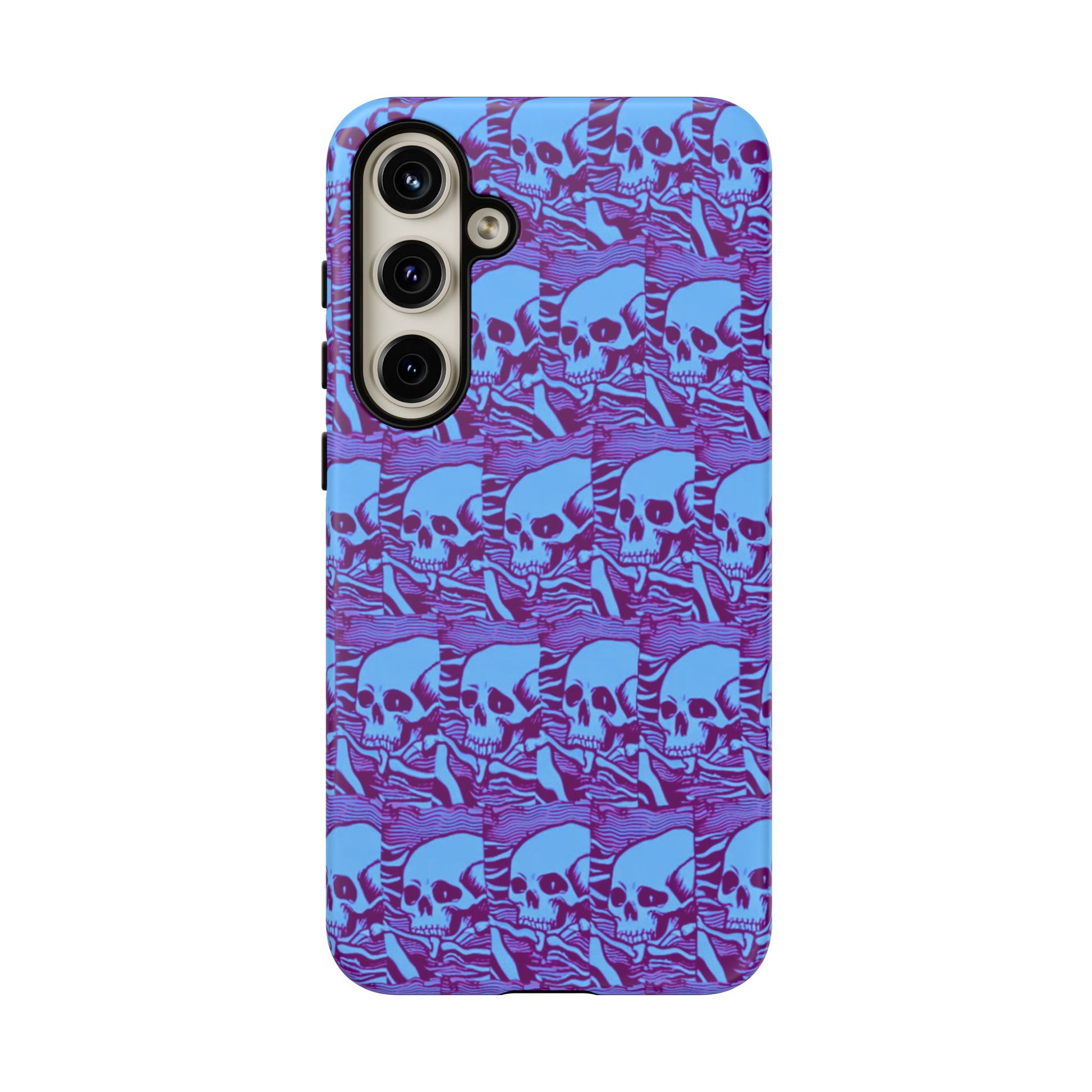 Phone Cases - Cool Blue Pile of Bones - NecroGrip 