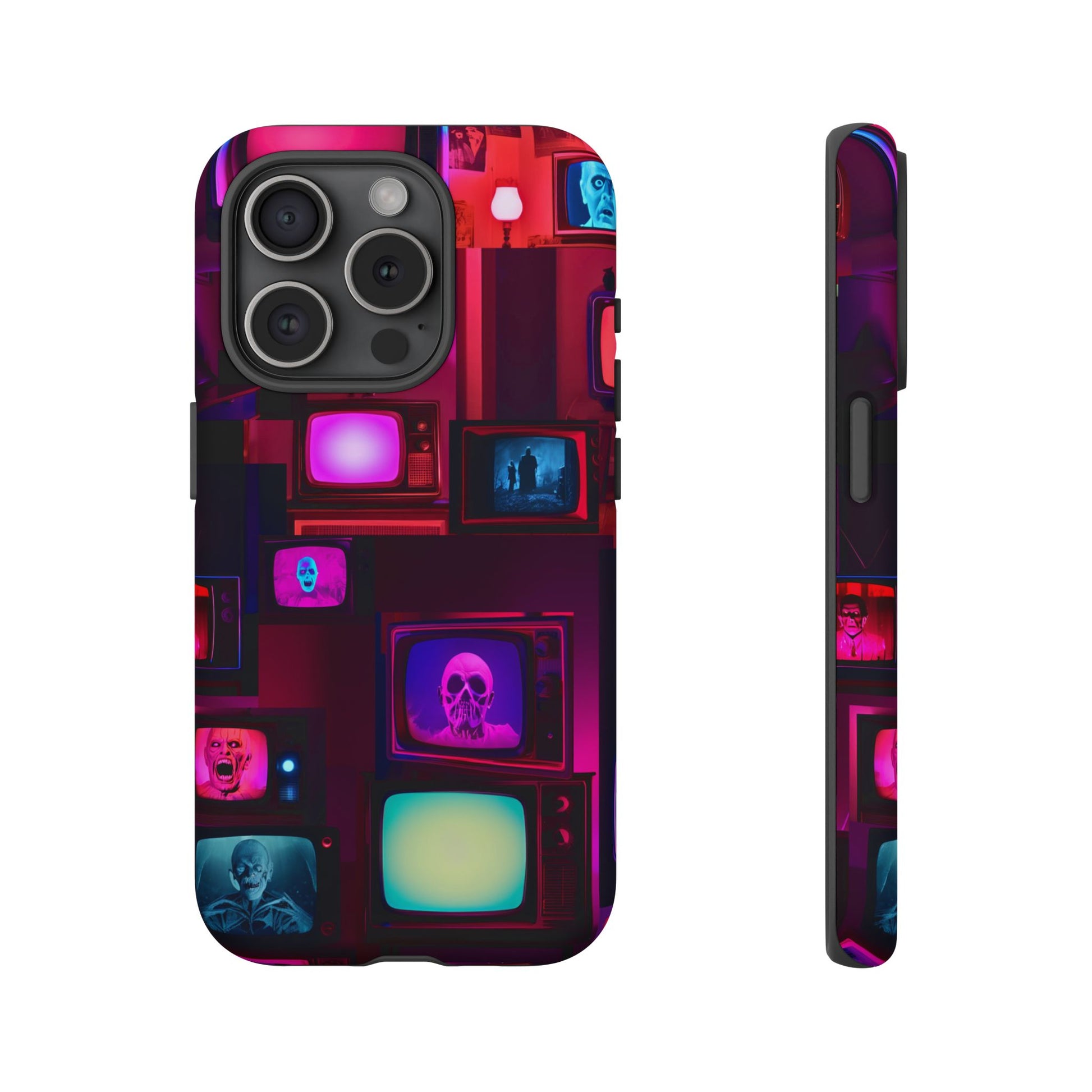 Haunted Broadcast – Glowing Television Tough Case - NecroGrip 