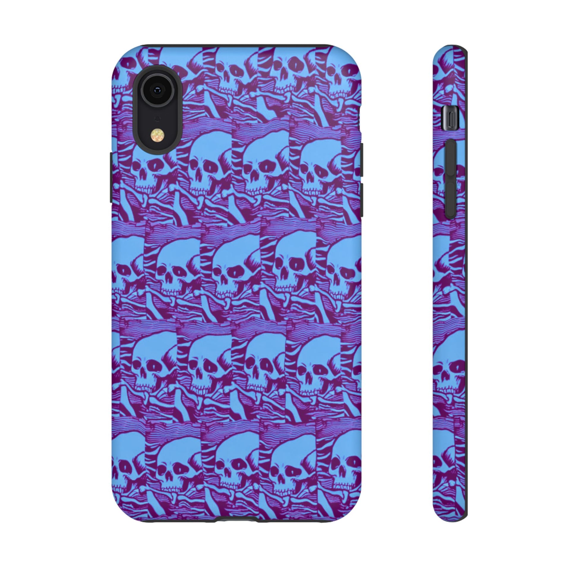Phone Cases - Cool Blue Pile of Bones - NecroGrip 