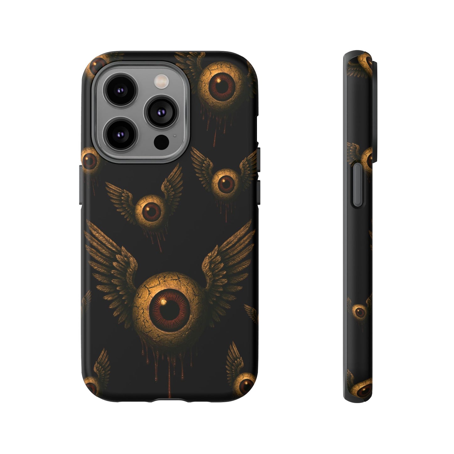 WINGS OF THE WATCHER – Impact-Resistant Tough Phone Case for iPhone, Google, & Samsung | NecroGrip