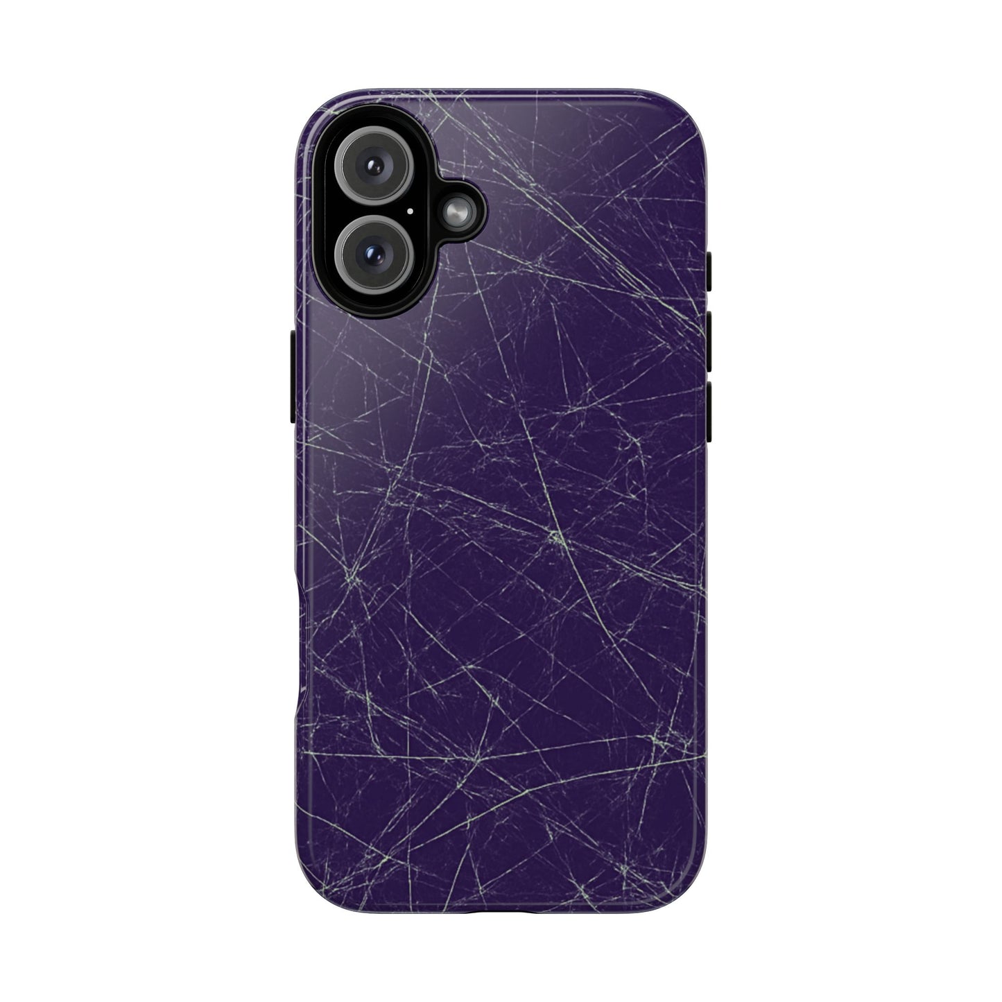Fragmented impact-resistant phone case with cracked-glass design by NecroGrip.
