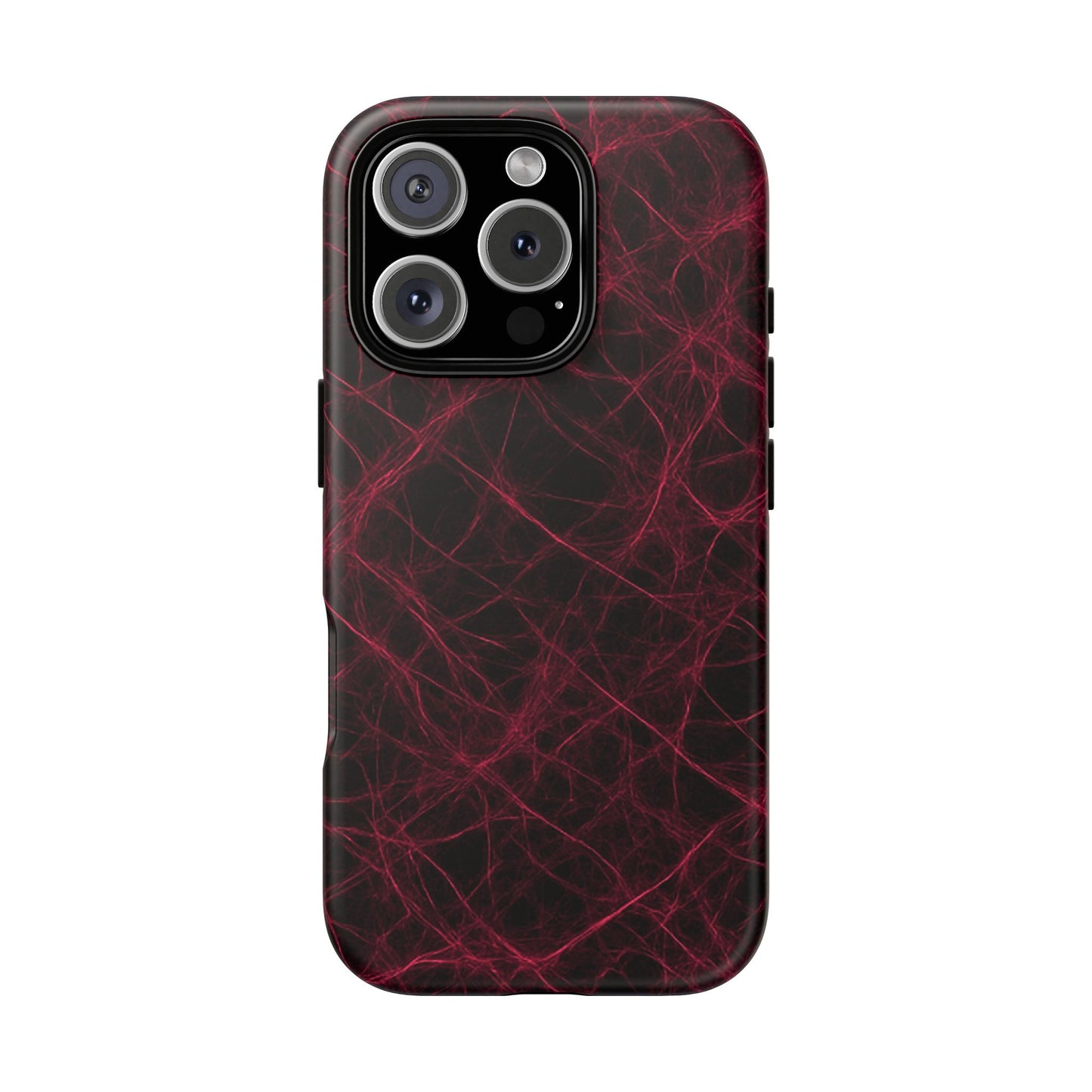 Crimson Synapse – Impact-Resistant Tough Phone Case for iPhone, Samsung & Google Pixel | NecroGrip