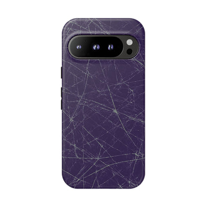 Fragmented impact-resistant phone case with cracked-glass design by NecroGrip.