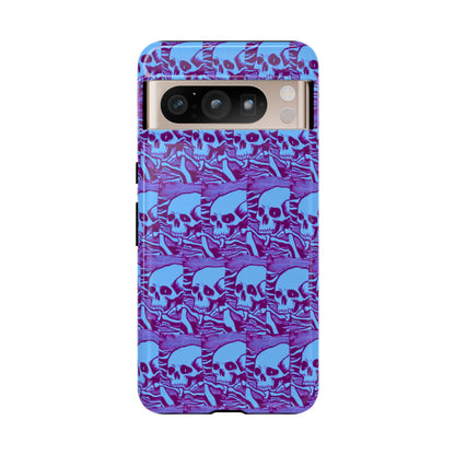 Phone Cases - Cool Blue Pile of Bones - NecroGrip 
