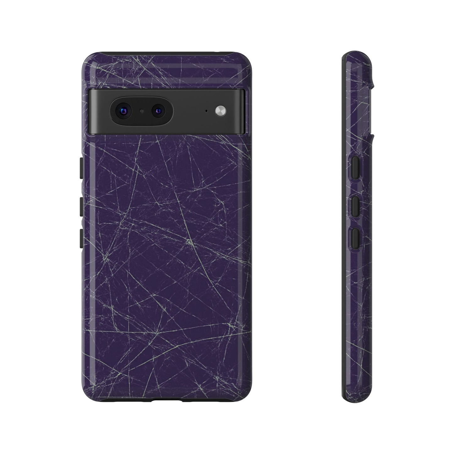 Fragmented impact-resistant phone case with cracked-glass design by NecroGrip.