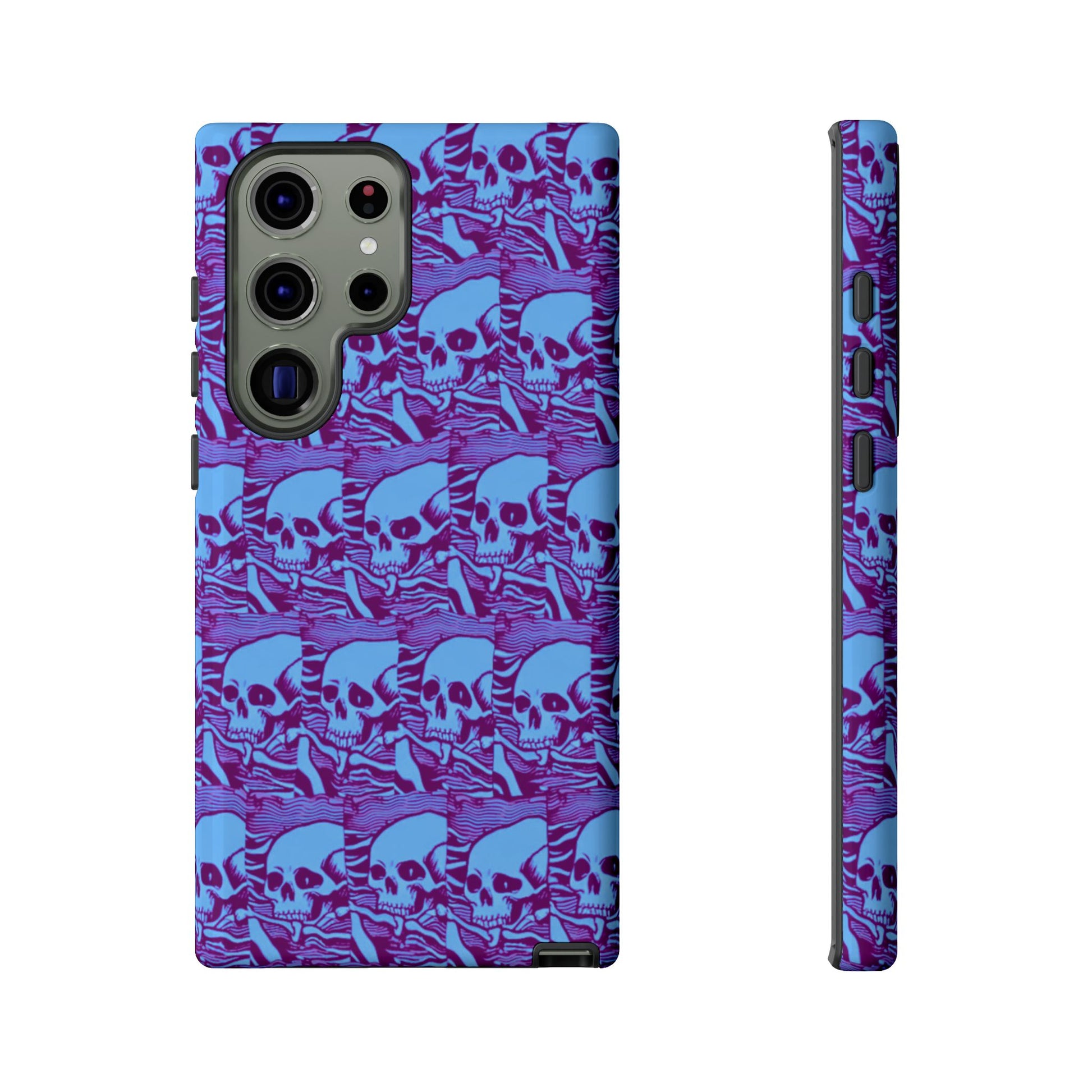 Phone Cases - Cool Blue Pile of Bones - NecroGrip 