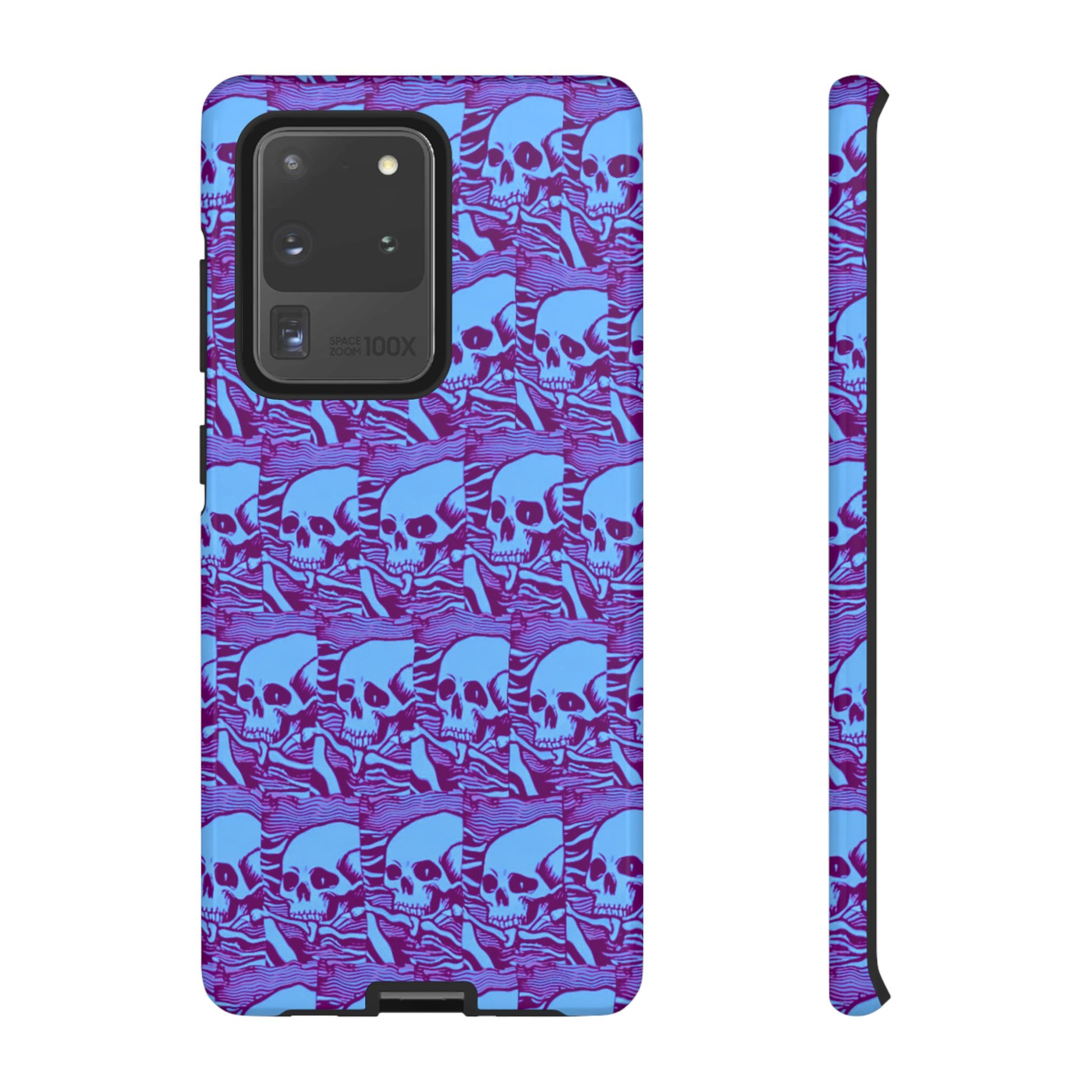 Phone Cases - Cool Blue Pile of Bones - NecroGrip 