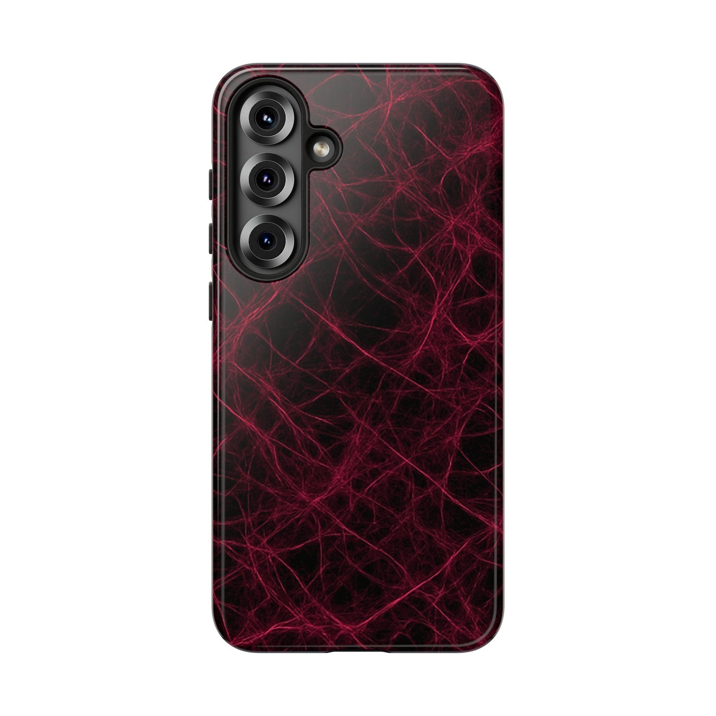 Crimson Synapse – Impact-Resistant Tough Phone Case for iPhone, Samsung & Google Pixel | NecroGrip