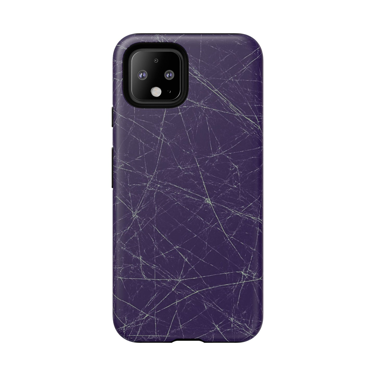 Fragmented impact-resistant phone case with cracked-glass design by NecroGrip.