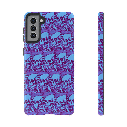 Phone Cases - Cool Blue Pile of Bones - NecroGrip 