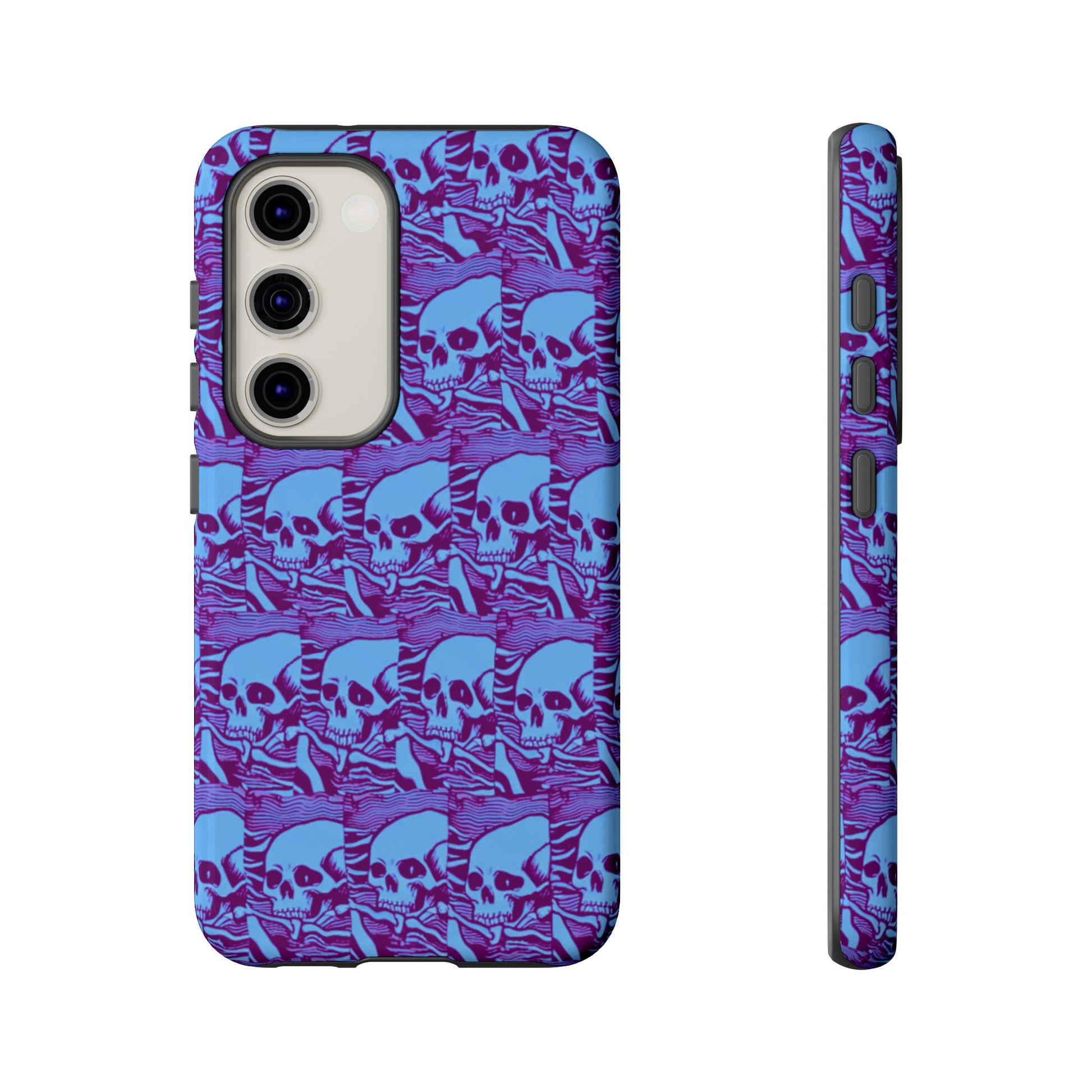 Phone Cases - Cool Blue Pile of Bones - NecroGrip 