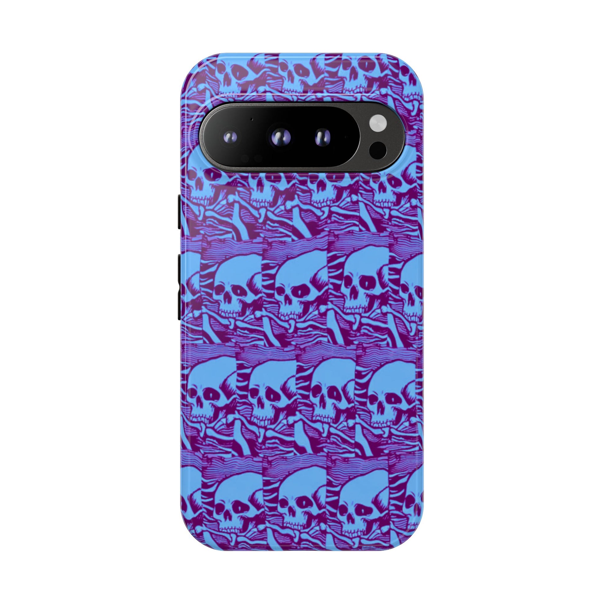 Phone Cases - Cool Blue Pile of Bones - NecroGrip 