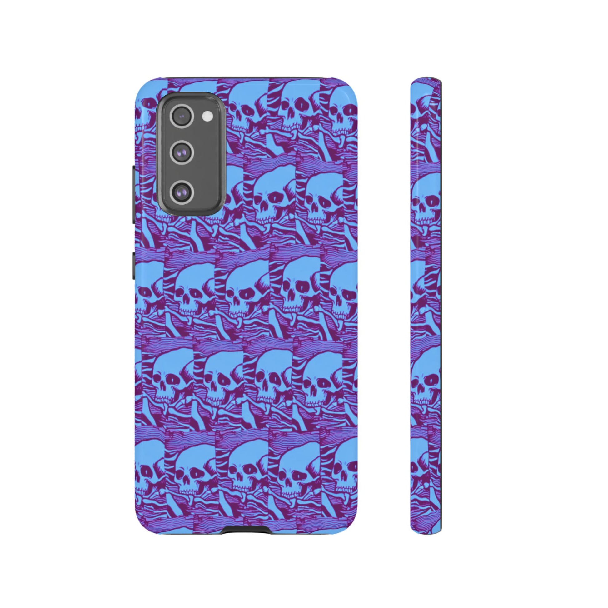 Phone Cases - Cool Blue Pile of Bones - NecroGrip 