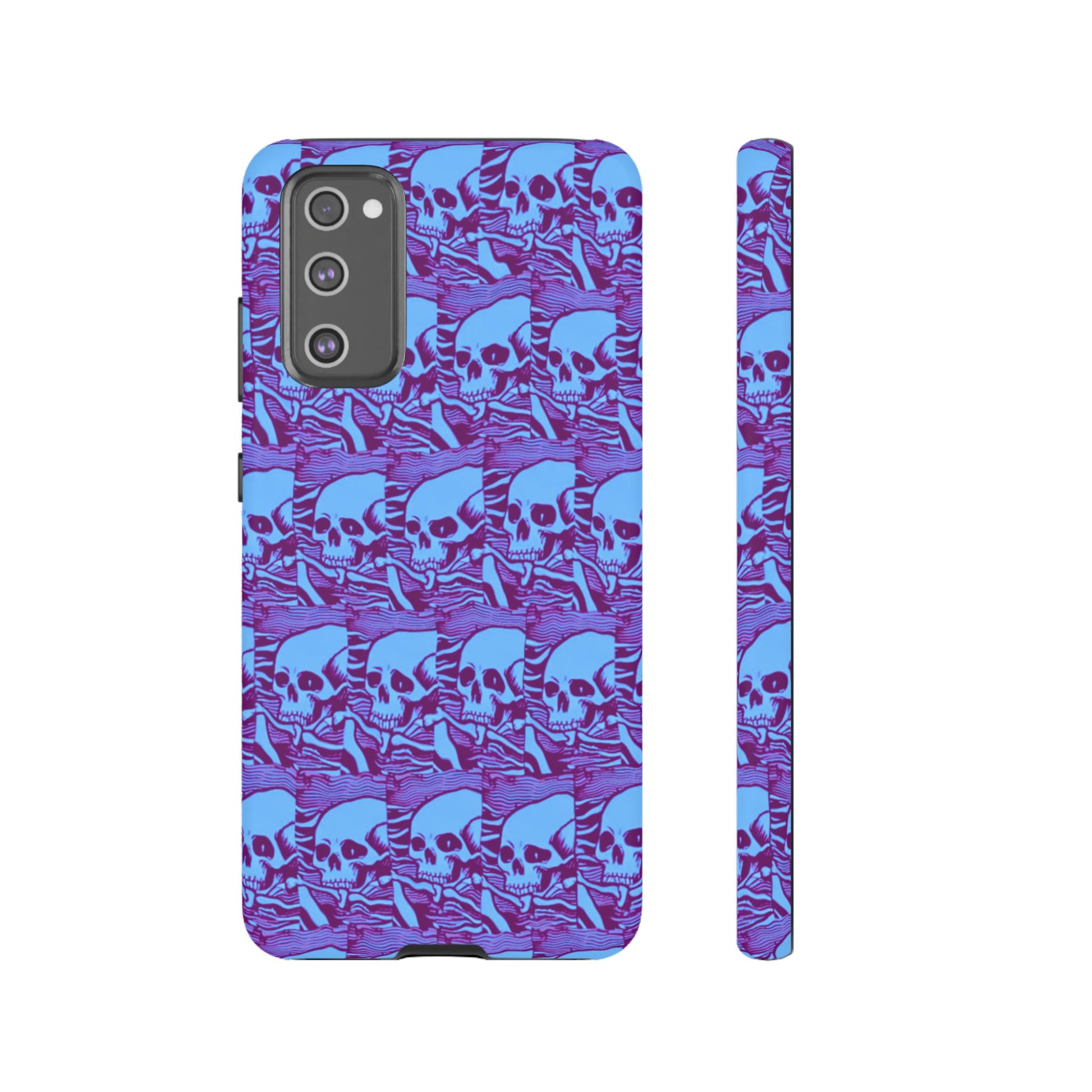 Phone Cases - Cool Blue Pile of Bones - NecroGrip 
