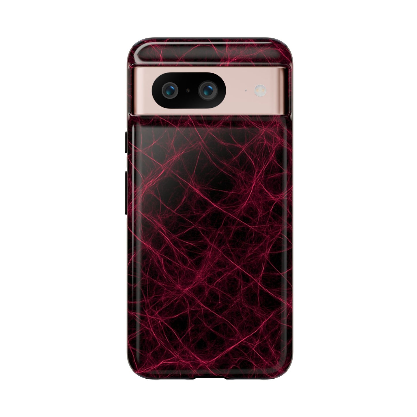 Crimson Synapse – Impact-Resistant Tough Phone Case for iPhone, Samsung & Google Pixel | NecroGrip