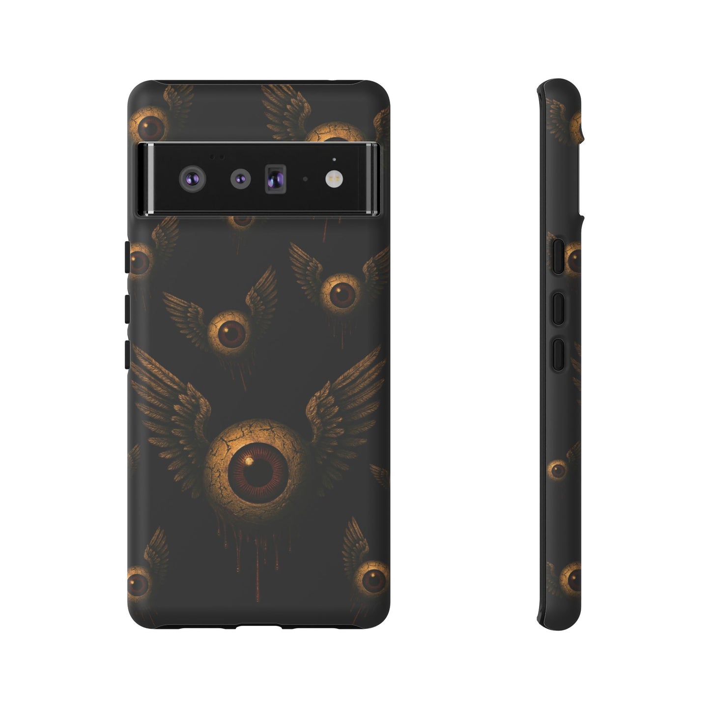 WINGS OF THE WATCHER – Impact-Resistant Tough Phone Case for iPhone, Google, & Samsung | NecroGrip