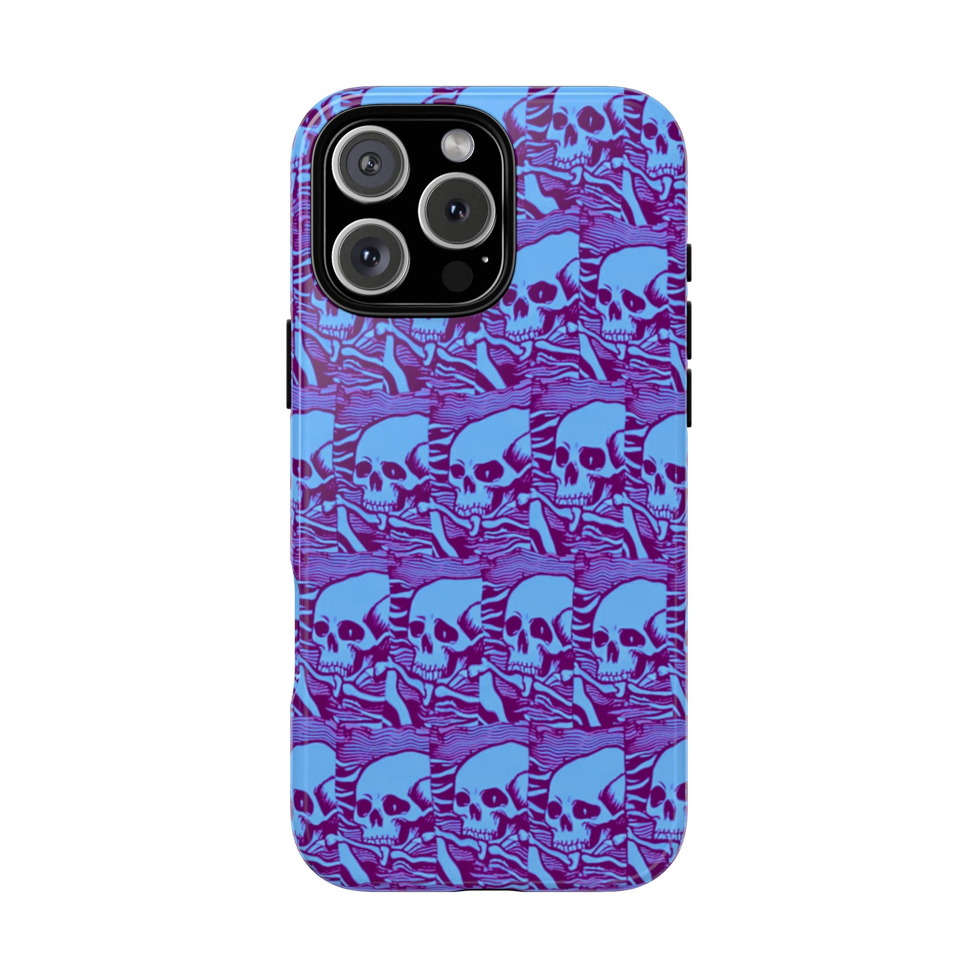 Phone Cases - Cool Blue Pile of Bones - NecroGrip 