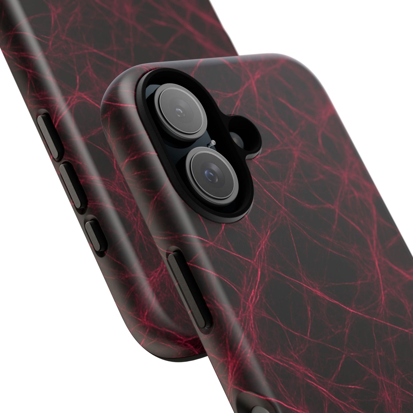 Crimson Synapse – Impact-Resistant Tough Phone Case for iPhone, Samsung & Google Pixel | NecroGrip