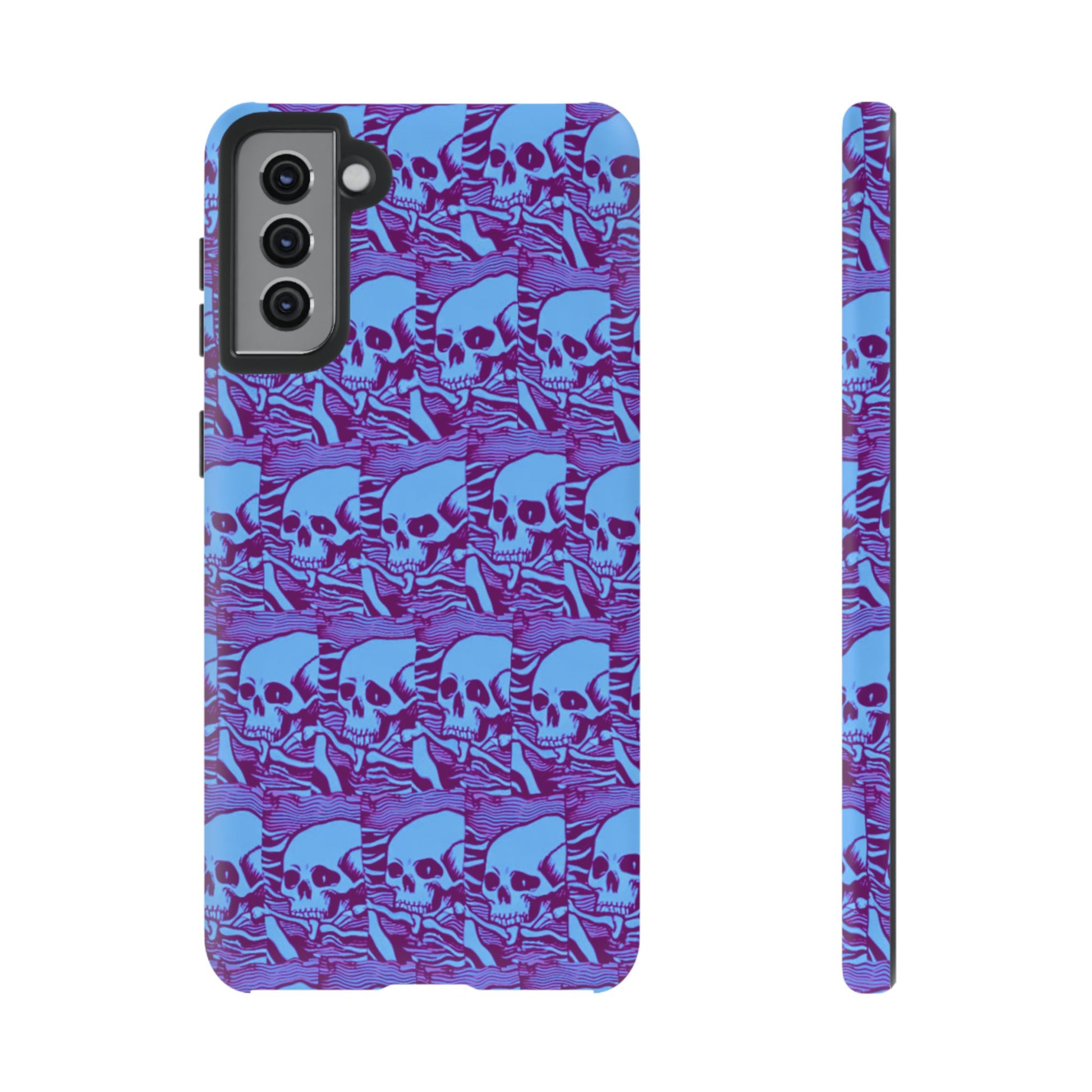 Phone Cases - Cool Blue Pile of Bones - NecroGrip 