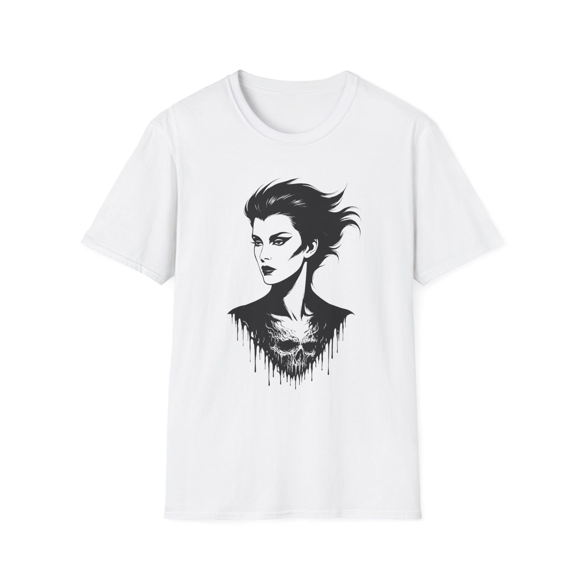 Dead Looks – Gothic Femme Skull Drip T-Shirt - NecroGrip 