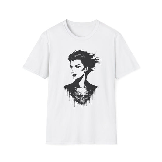 Dead Looks – Gothic Femme Skull Drip T-Shirt - NecroGrip 