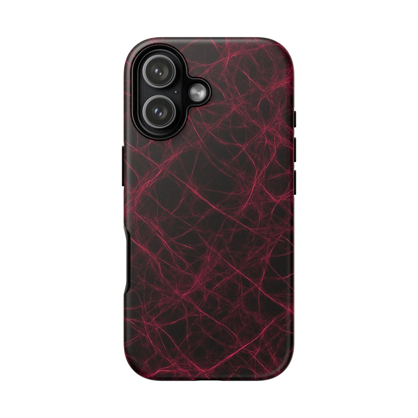 Crimson Synapse – Impact-Resistant Tough Phone Case for iPhone, Samsung & Google Pixel | NecroGrip