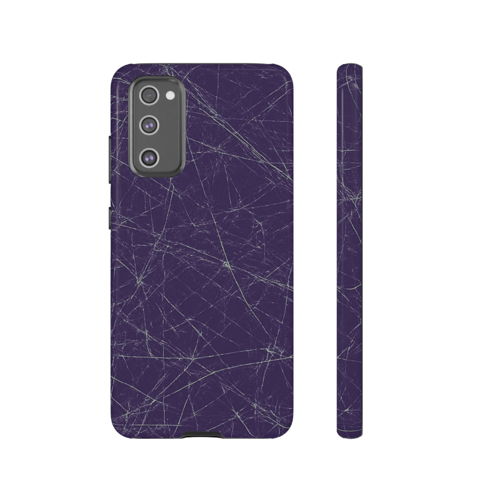 Fragmented impact-resistant phone case with cracked-glass design by NecroGrip.