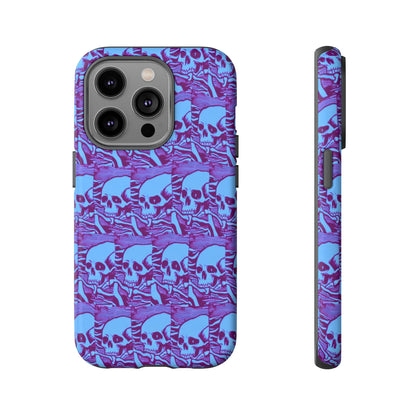 Phone Cases - Cool Blue Pile of Bones - NecroGrip 