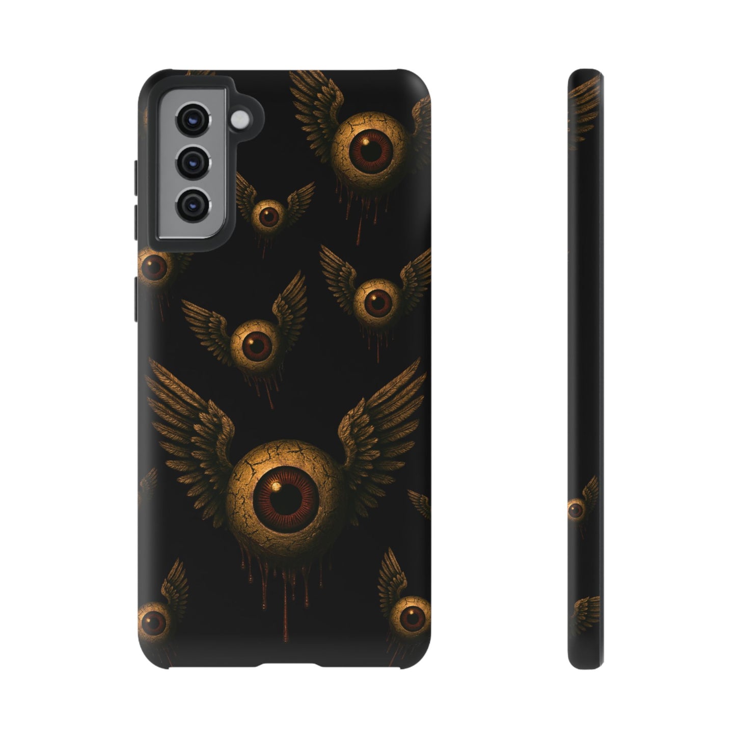 WINGS OF THE WATCHER – Impact-Resistant Tough Phone Case for iPhone, Google, & Samsung | NecroGrip