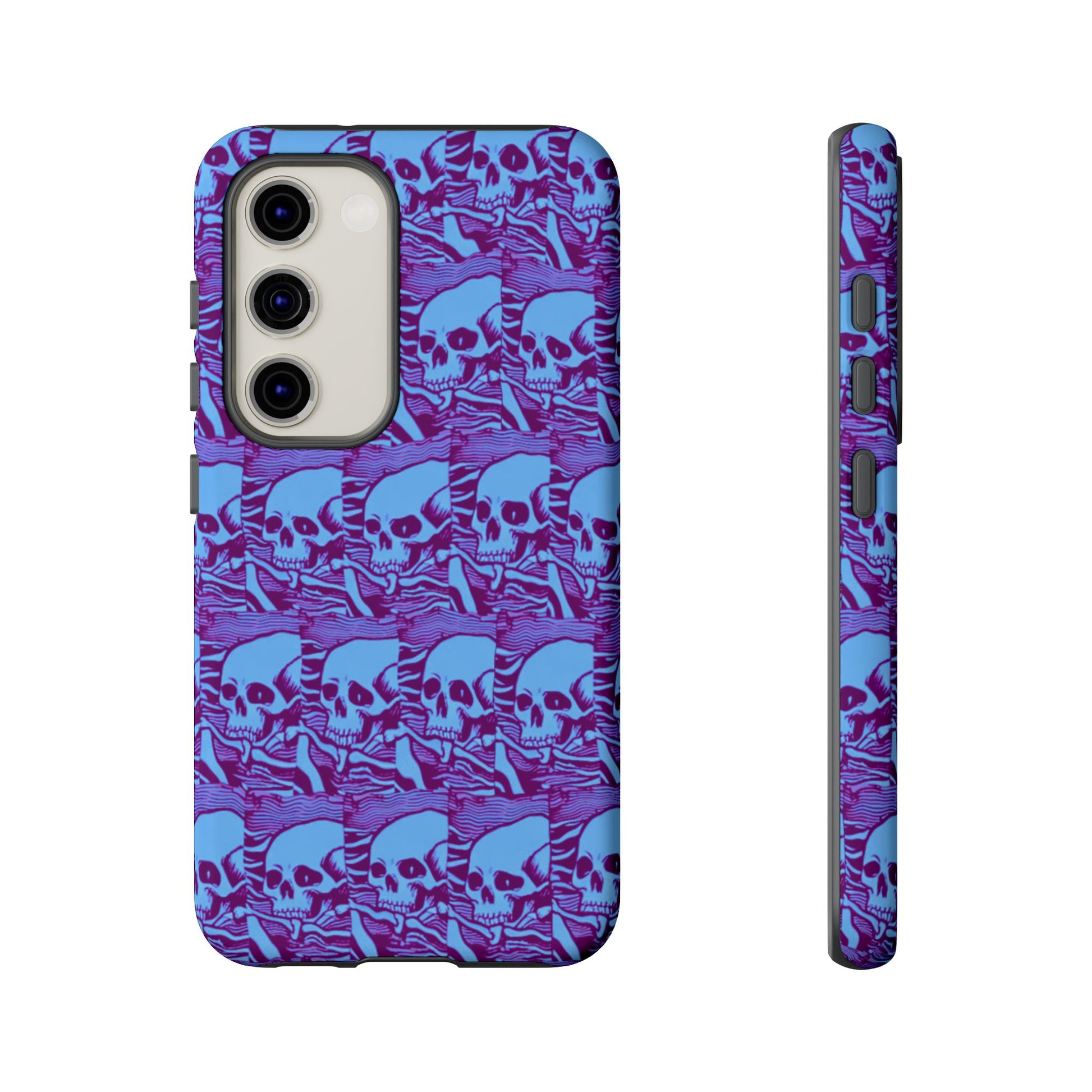 Phone Cases - Cool Blue Pile of Bones - NecroGrip 