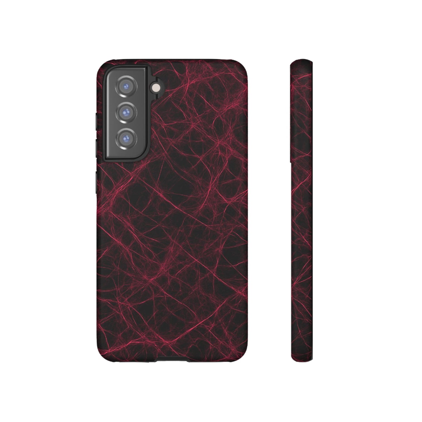 Crimson Synapse – Impact-Resistant Tough Phone Case for iPhone, Samsung & Google Pixel | NecroGrip