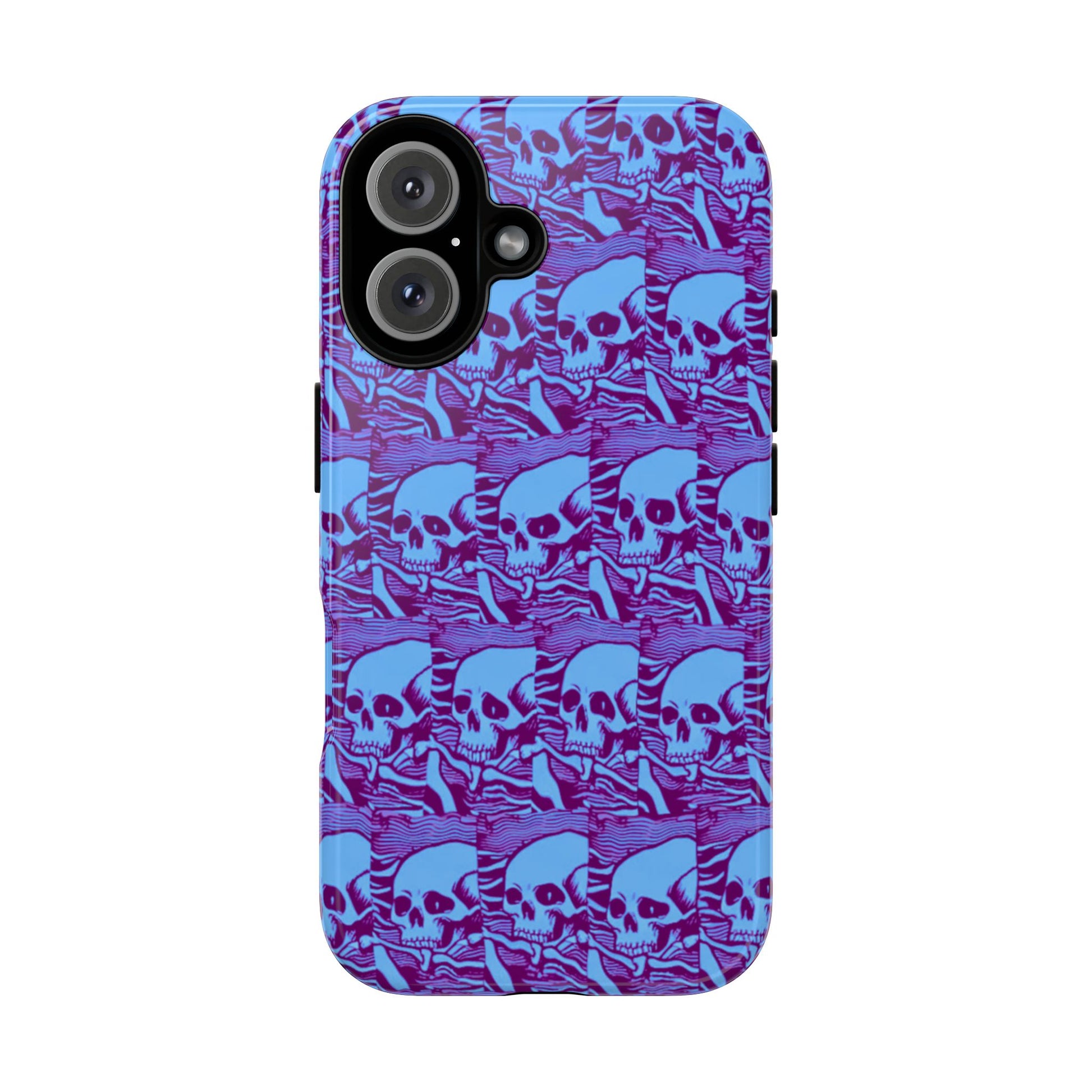 Phone Cases - Cool Blue Pile of Bones - NecroGrip 