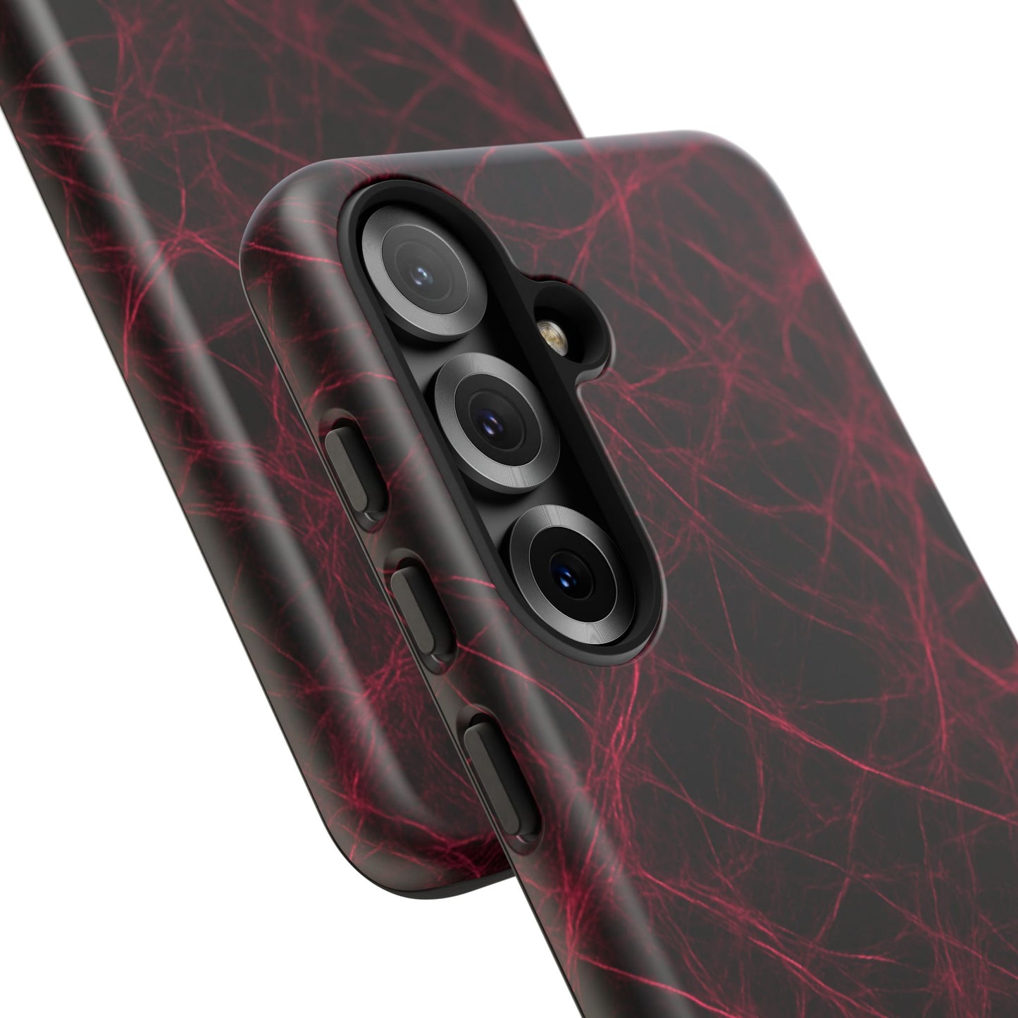 Crimson Synapse – Impact-Resistant Tough Phone Case for iPhone, Samsung & Google Pixel | NecroGrip