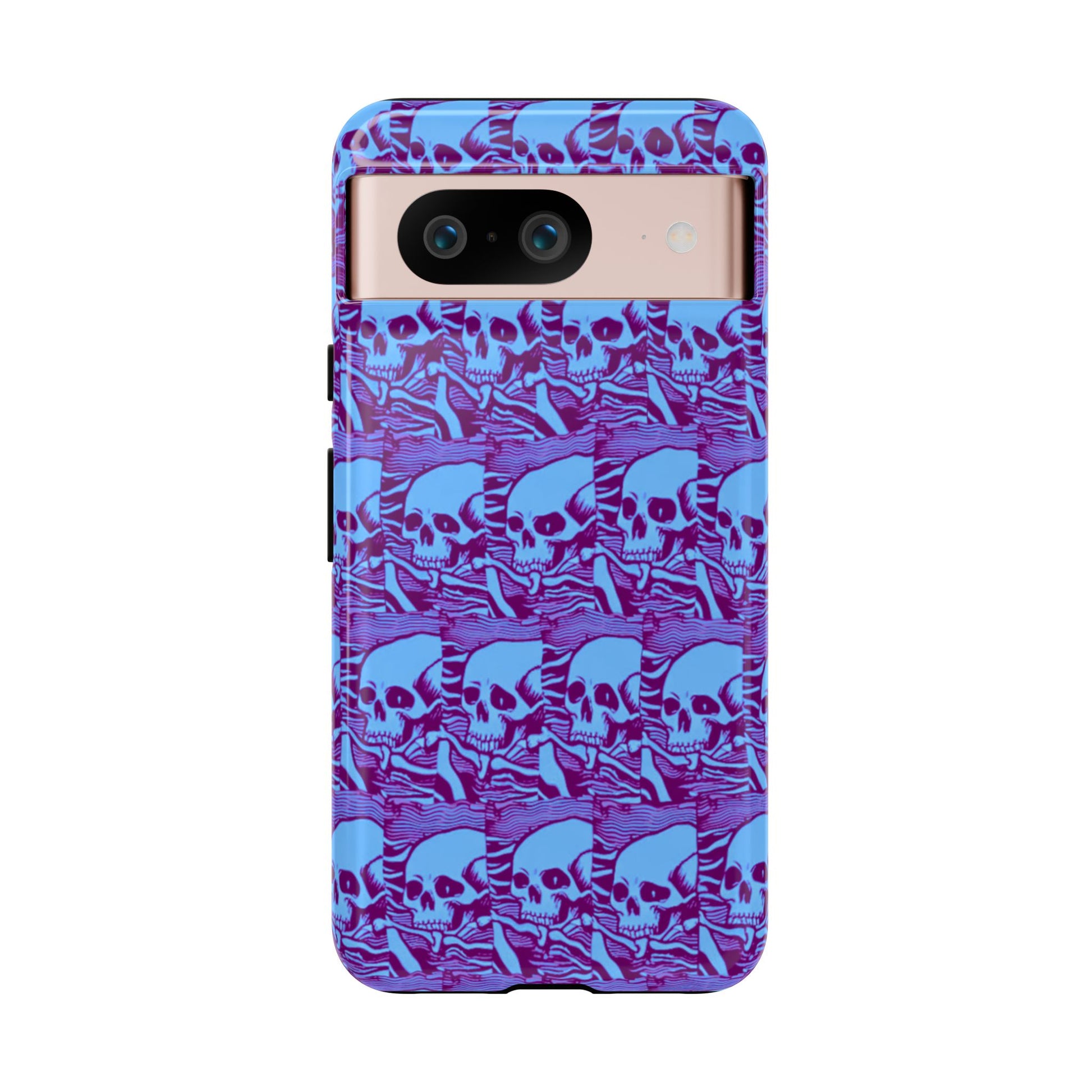 Phone Cases - Cool Blue Pile of Bones - NecroGrip 