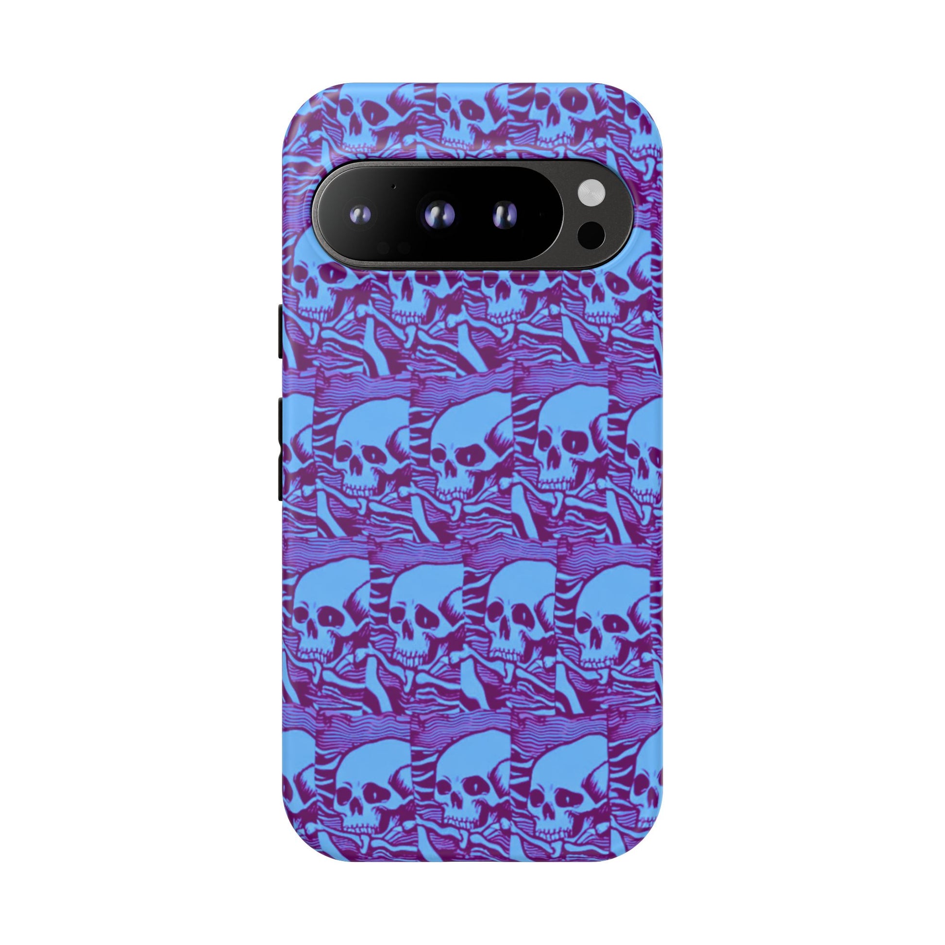 Phone Cases - Cool Blue Pile of Bones - NecroGrip 