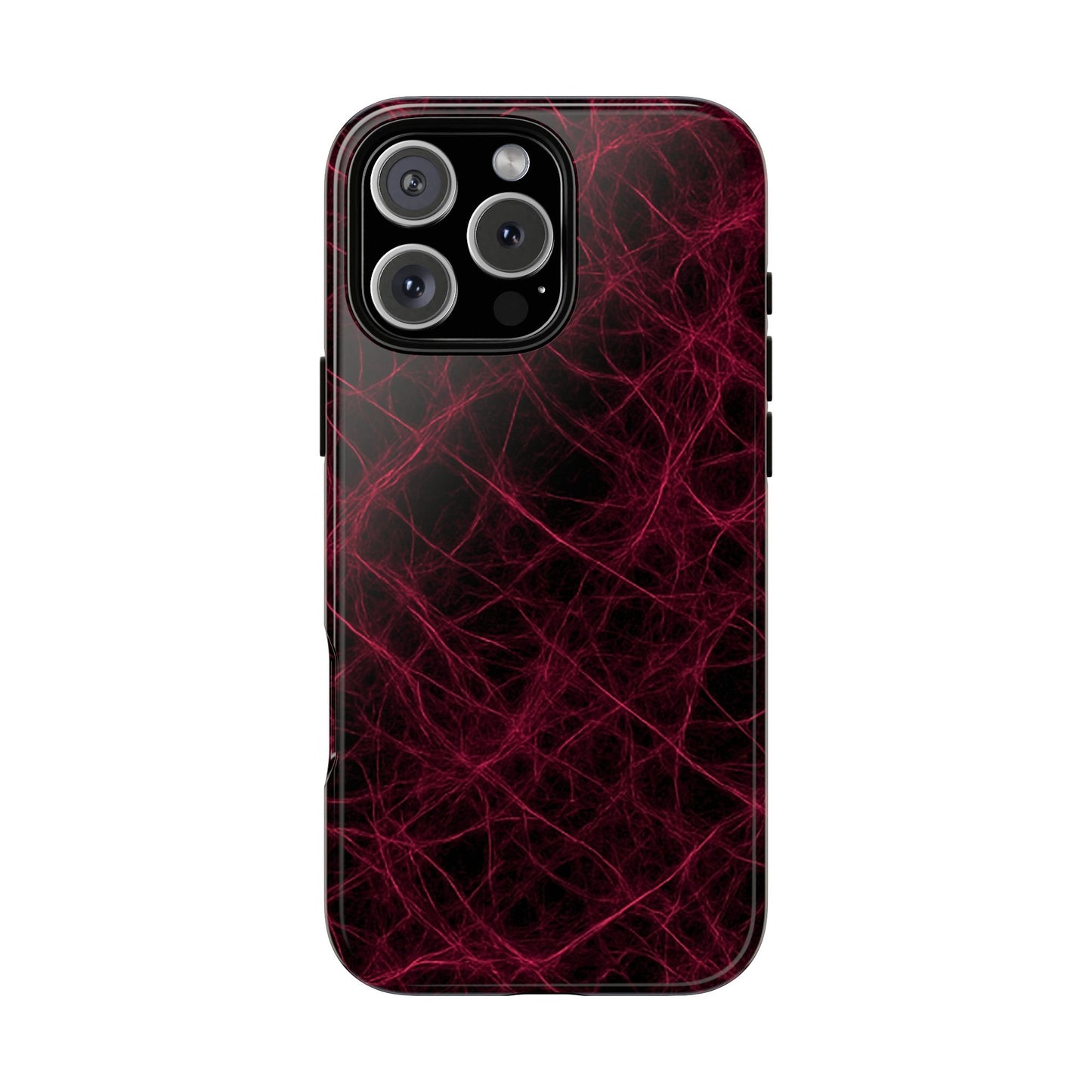 Crimson Synapse – Impact-Resistant Tough Phone Case for iPhone, Samsung & Google Pixel | NecroGrip