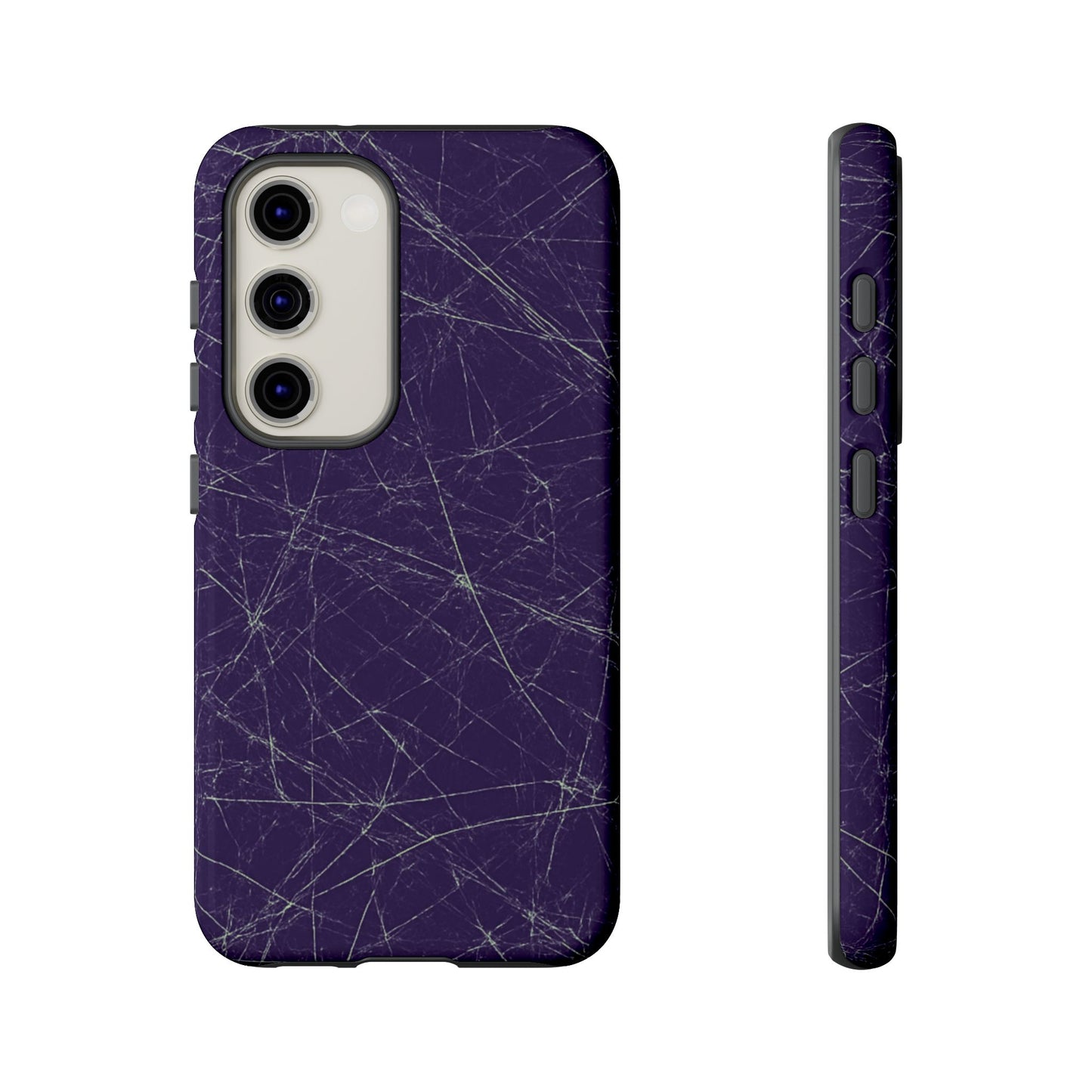 Fragmented impact-resistant phone case with cracked-glass design by NecroGrip.