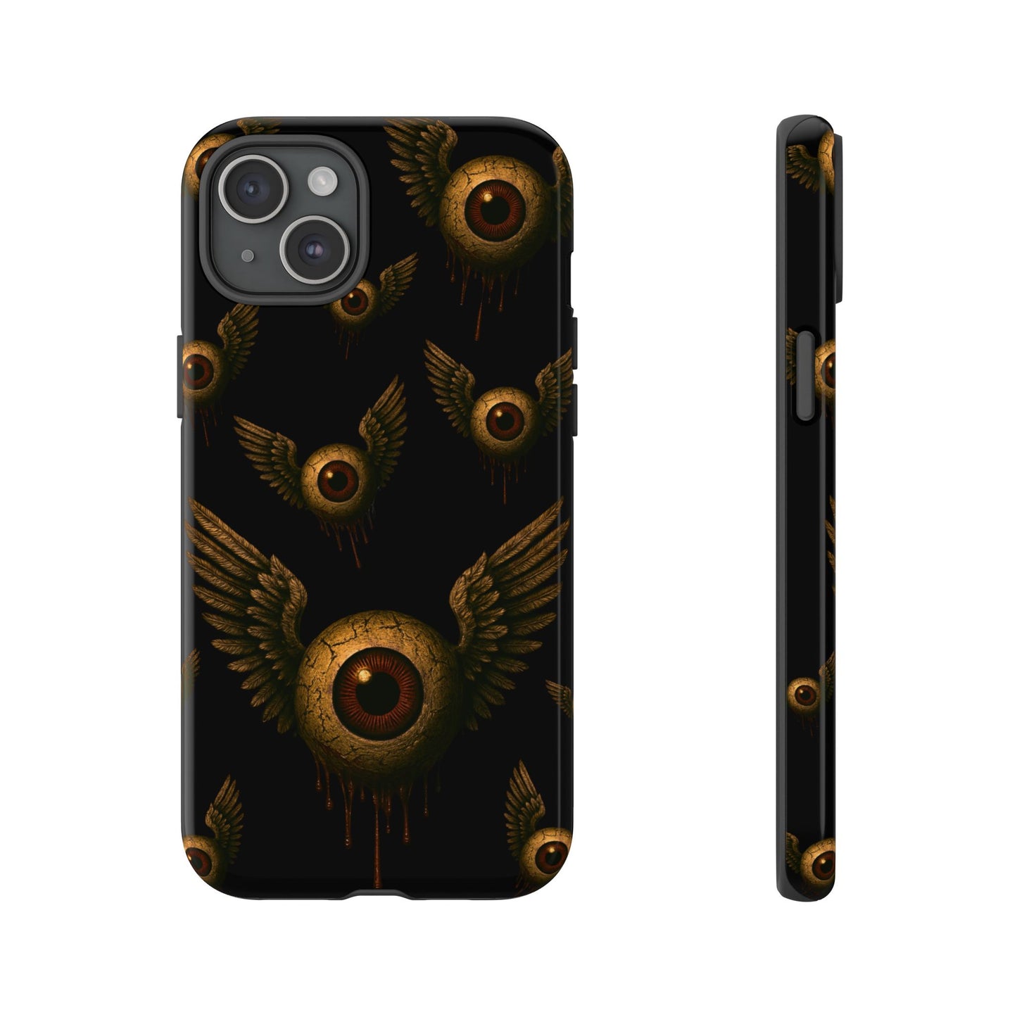 WINGS OF THE WATCHER – Impact-Resistant Tough Phone Case for iPhone, Google, & Samsung | NecroGrip